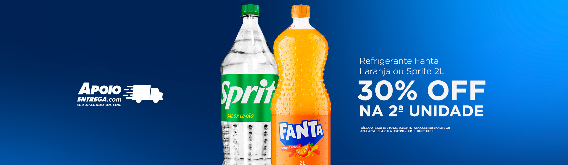 Refrigerante Fanta Laranja ou Sprite 2L  19/4